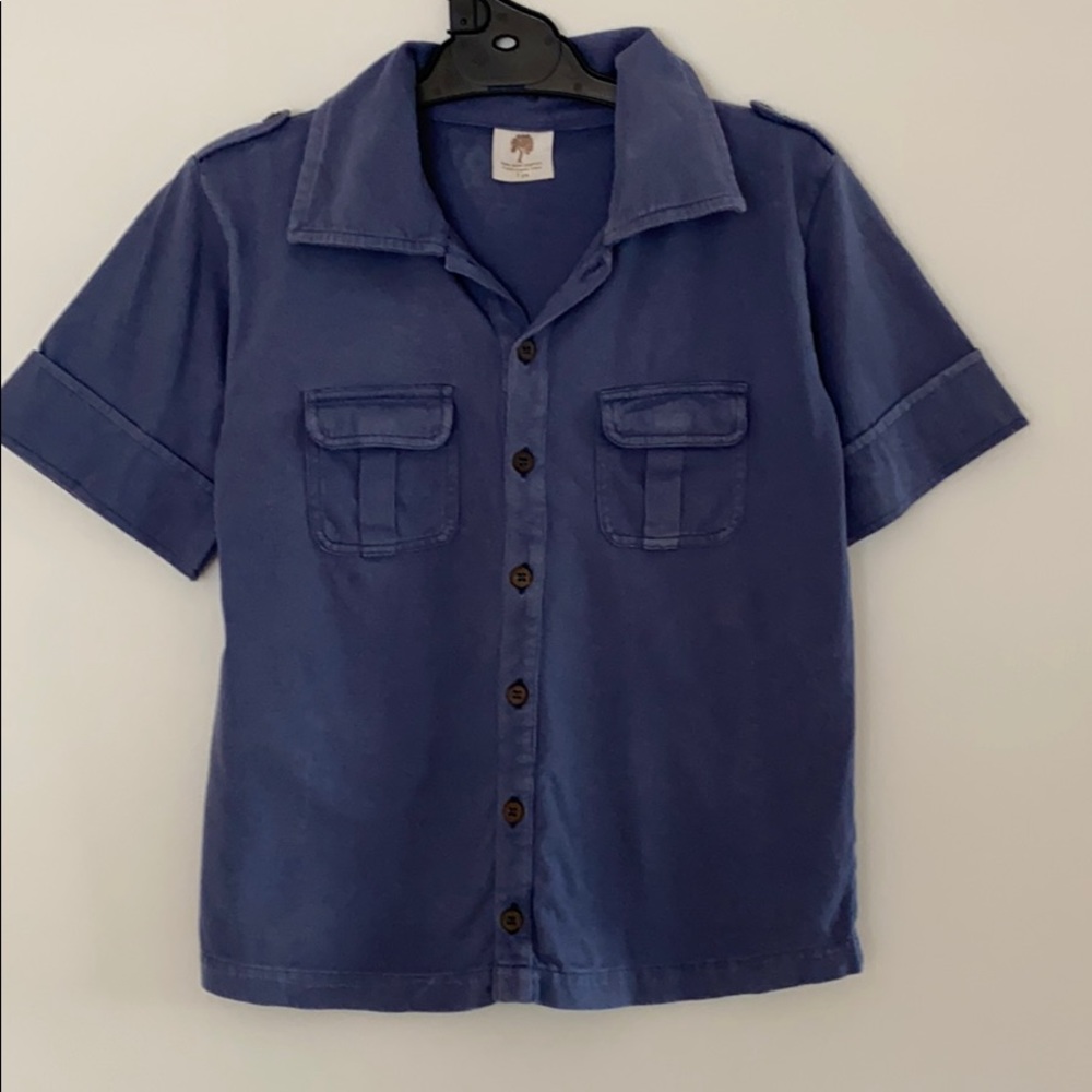 Kate Quinn Organics Blue button down shirt